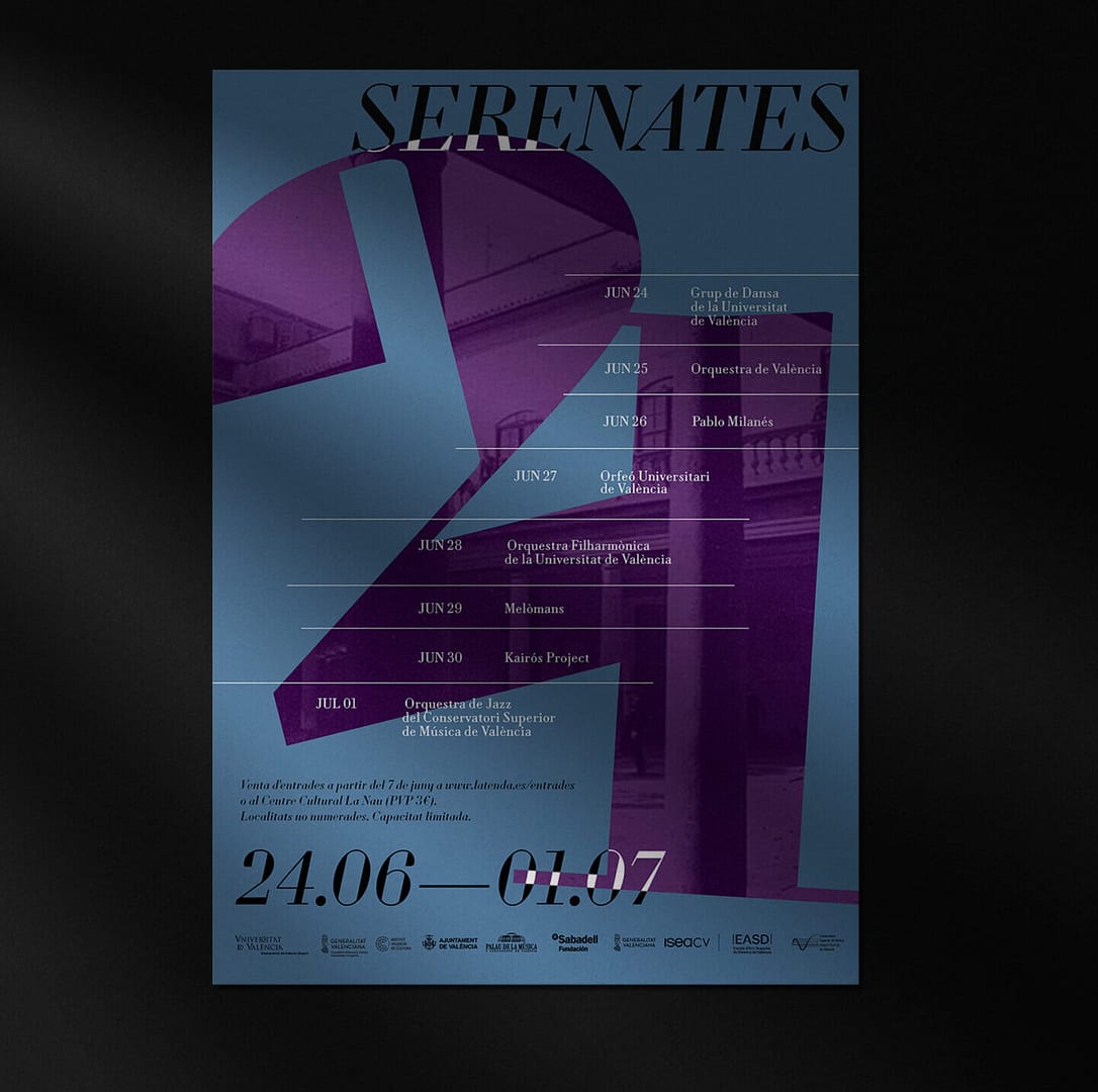mockup de poster a3 serenates 21