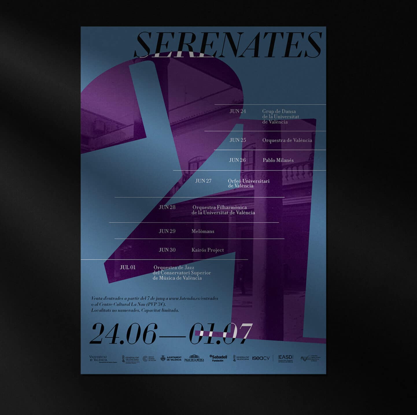 mockup de poster a3 serenates 21